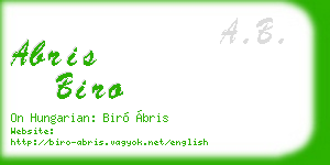 abris biro business card